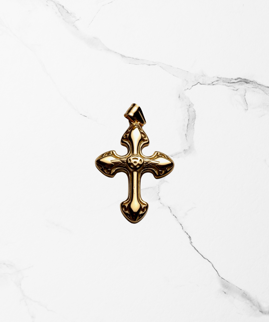 Dije cruz Faraón en Oro Laminado 18k