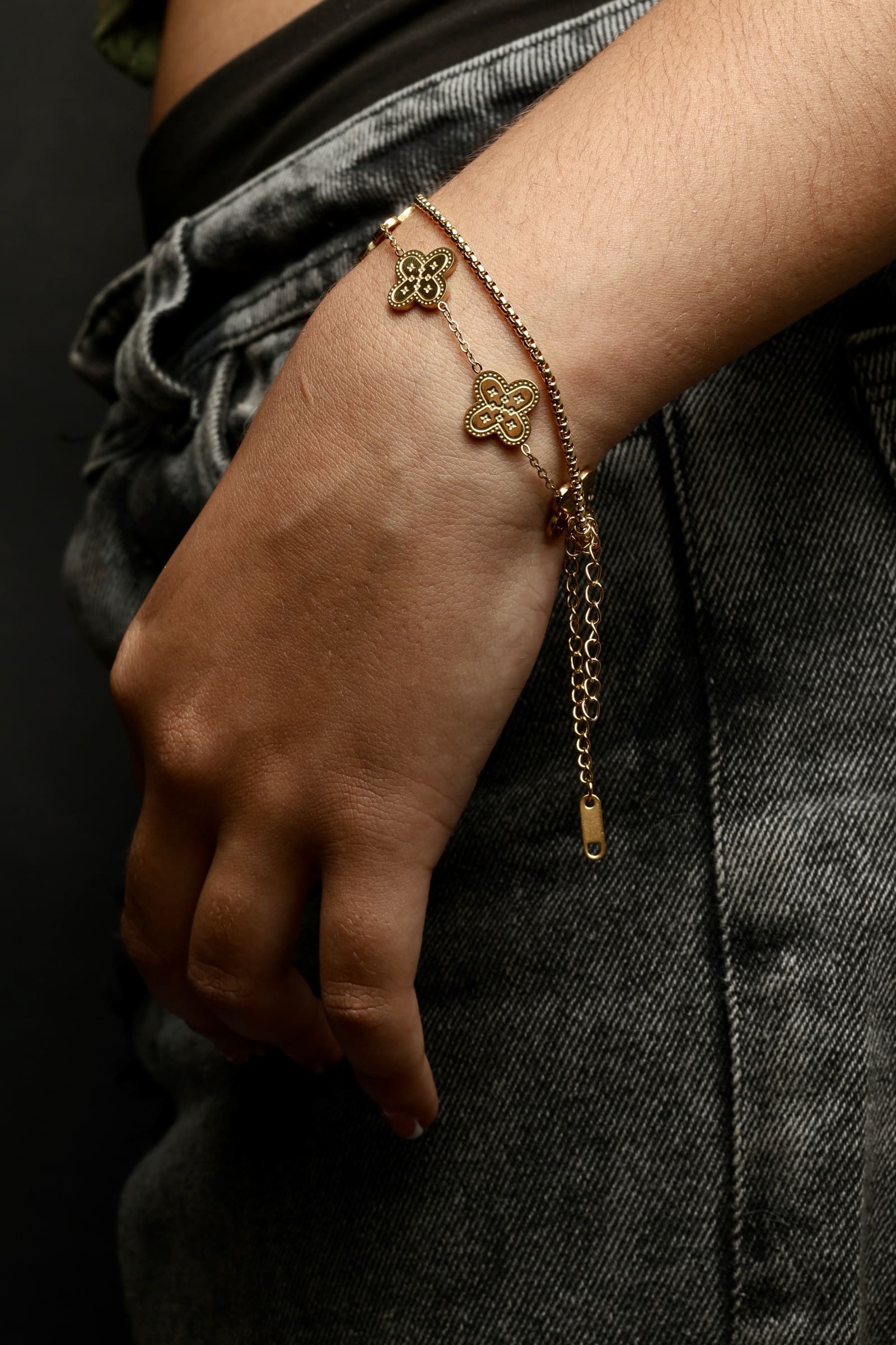 Pulsera Trebol en Oro Laminado 18K - Mujer