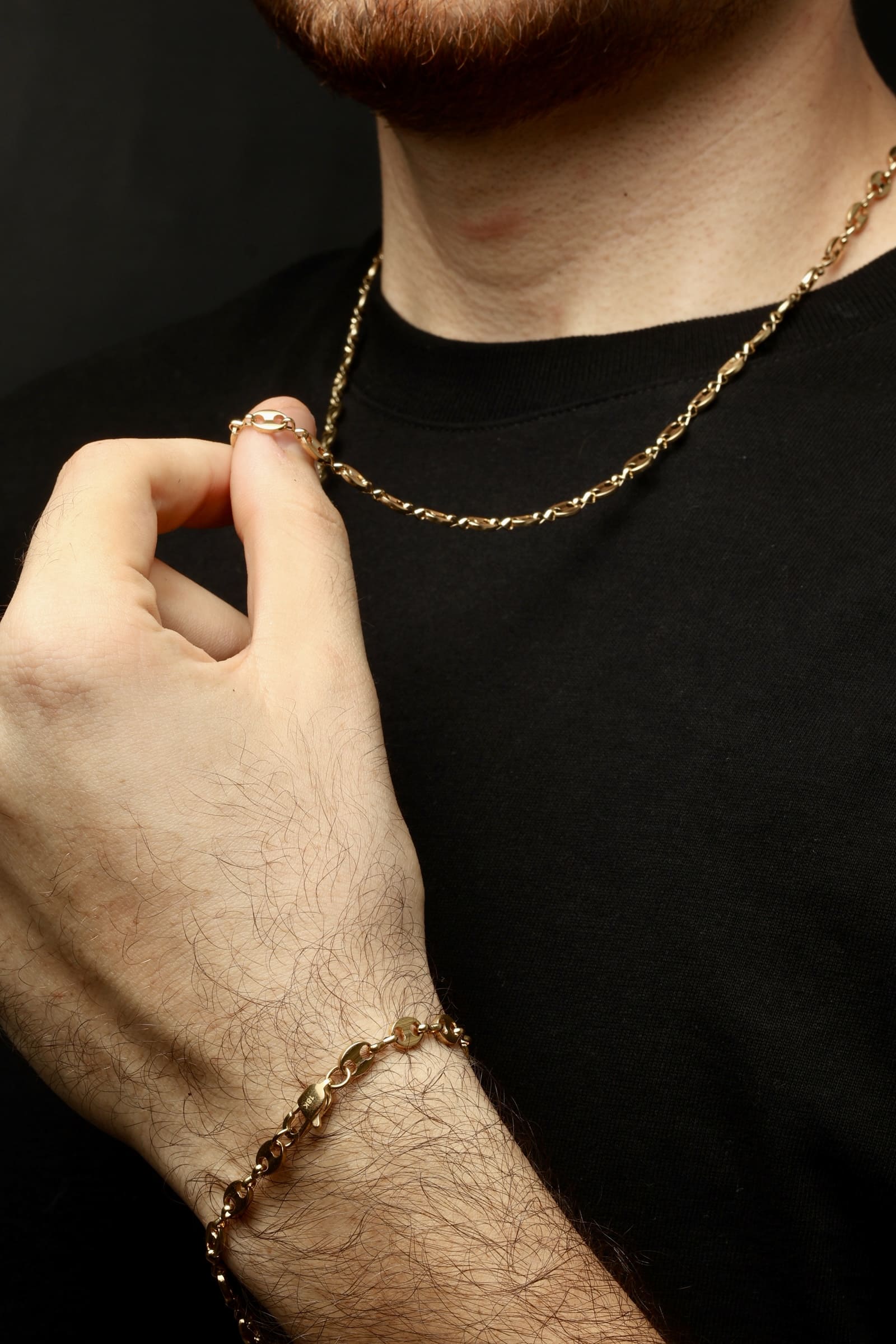 Combo Gucci: cadena y pulsera en Oro Laminado de 18k