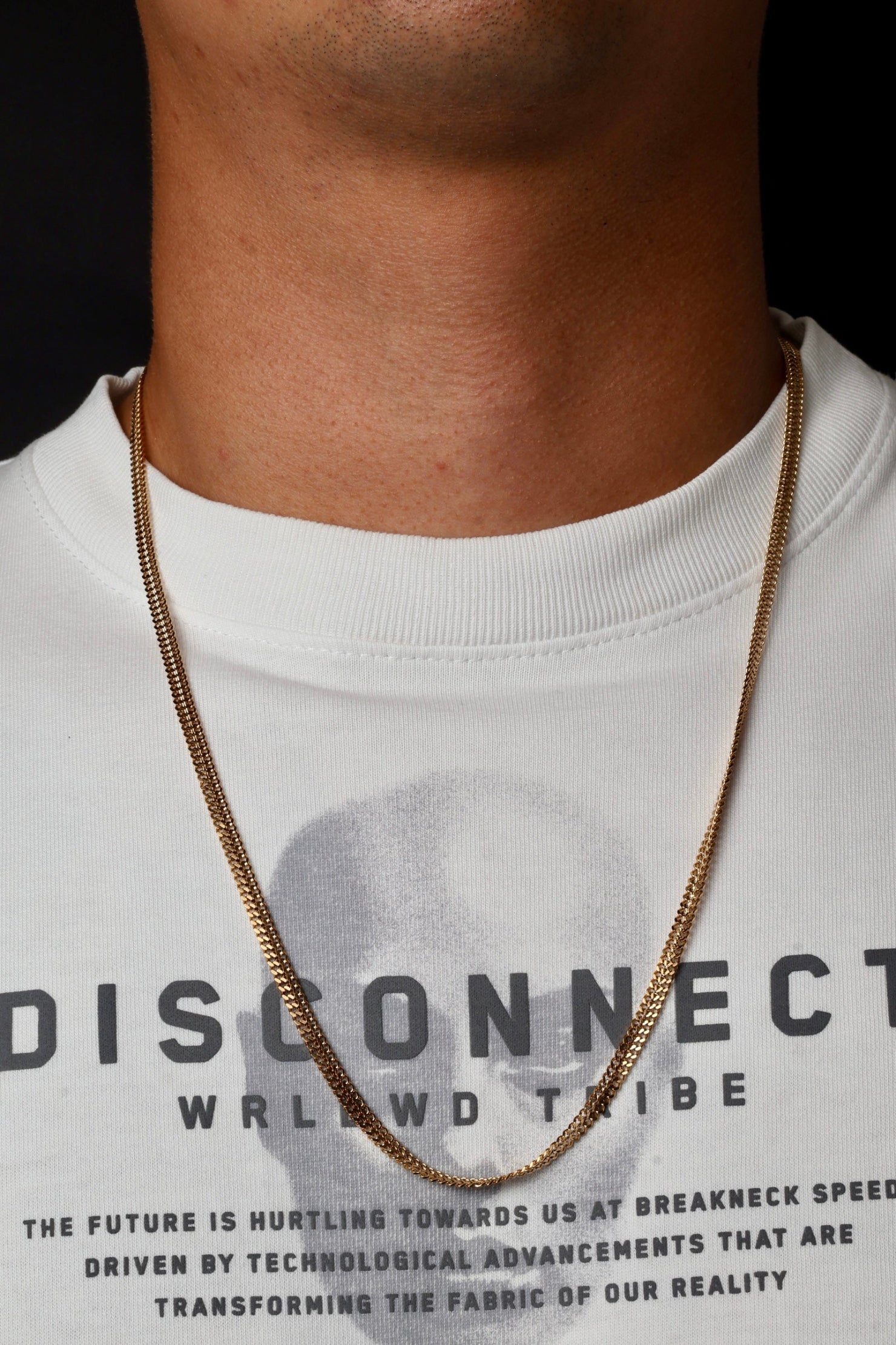 Cadena Escamada Oro Laminado 18K - Hombre