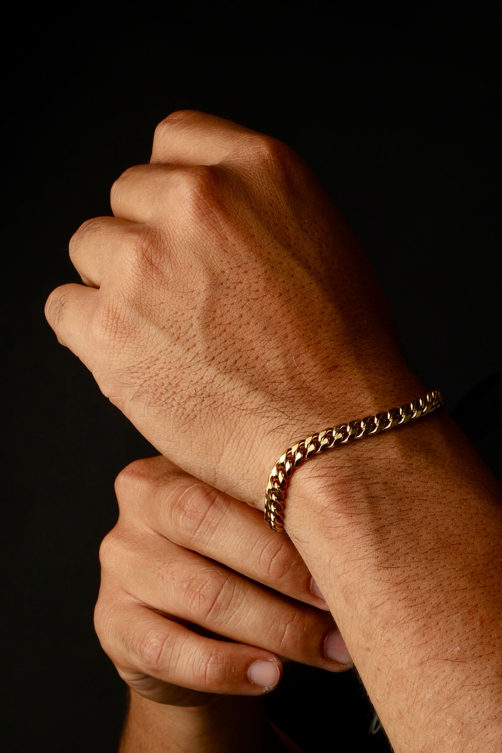 Combo Cubana: cadena y pulsera en Oro Laminado 18k