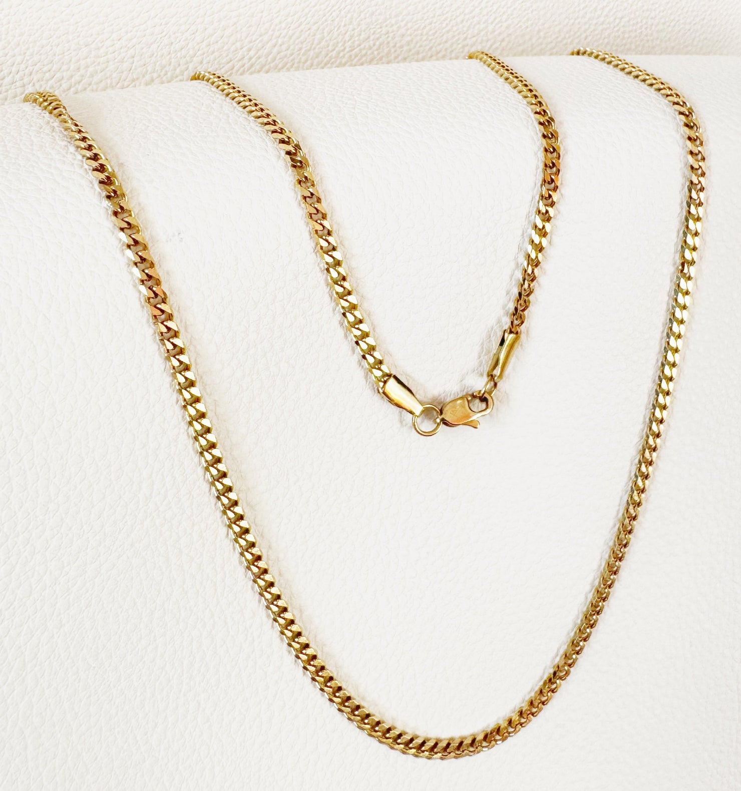 Cadena Cubana Oro Laminado 18K - Hombre