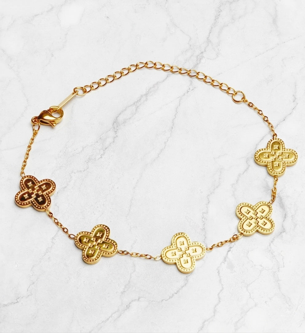 Pulsera Trebol en Oro Laminado 18K - Mujer