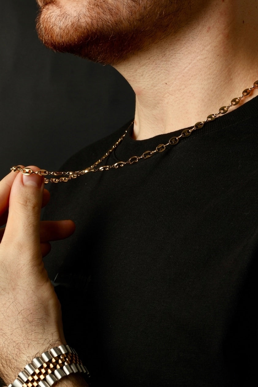Cadena Gucci Oro Laminado 18K - Hombre