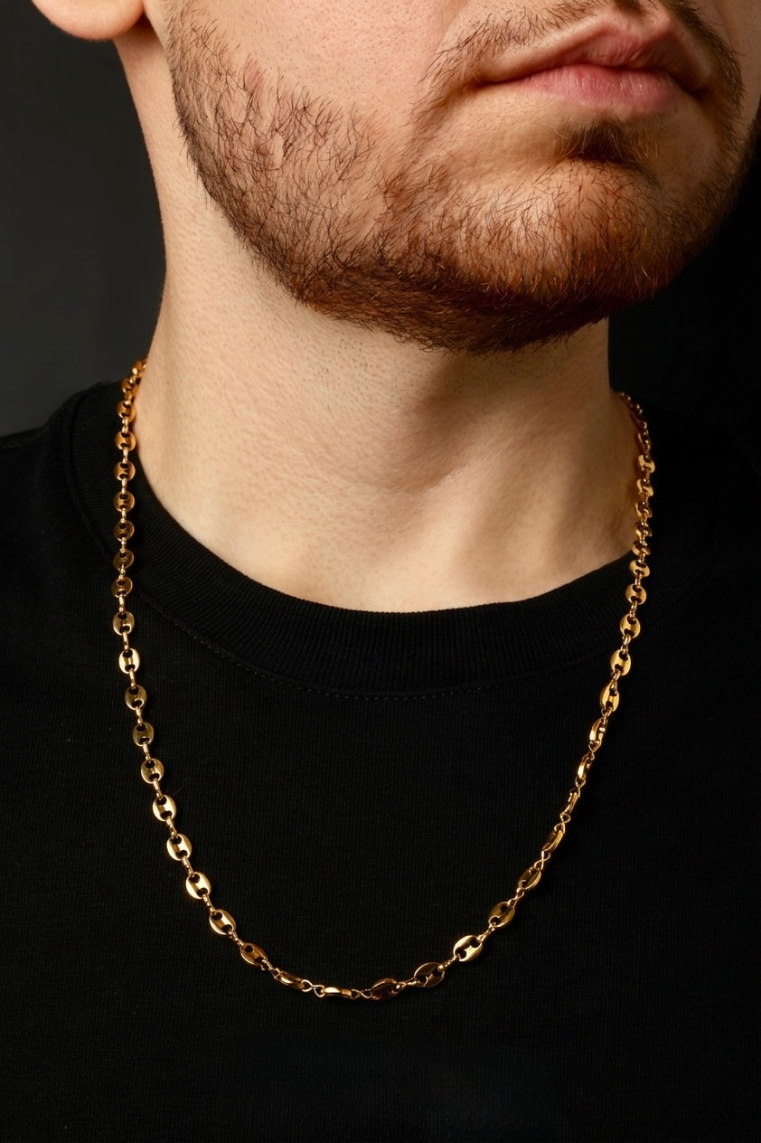 Cadena Gucci Oro Laminado 18K - Hombre