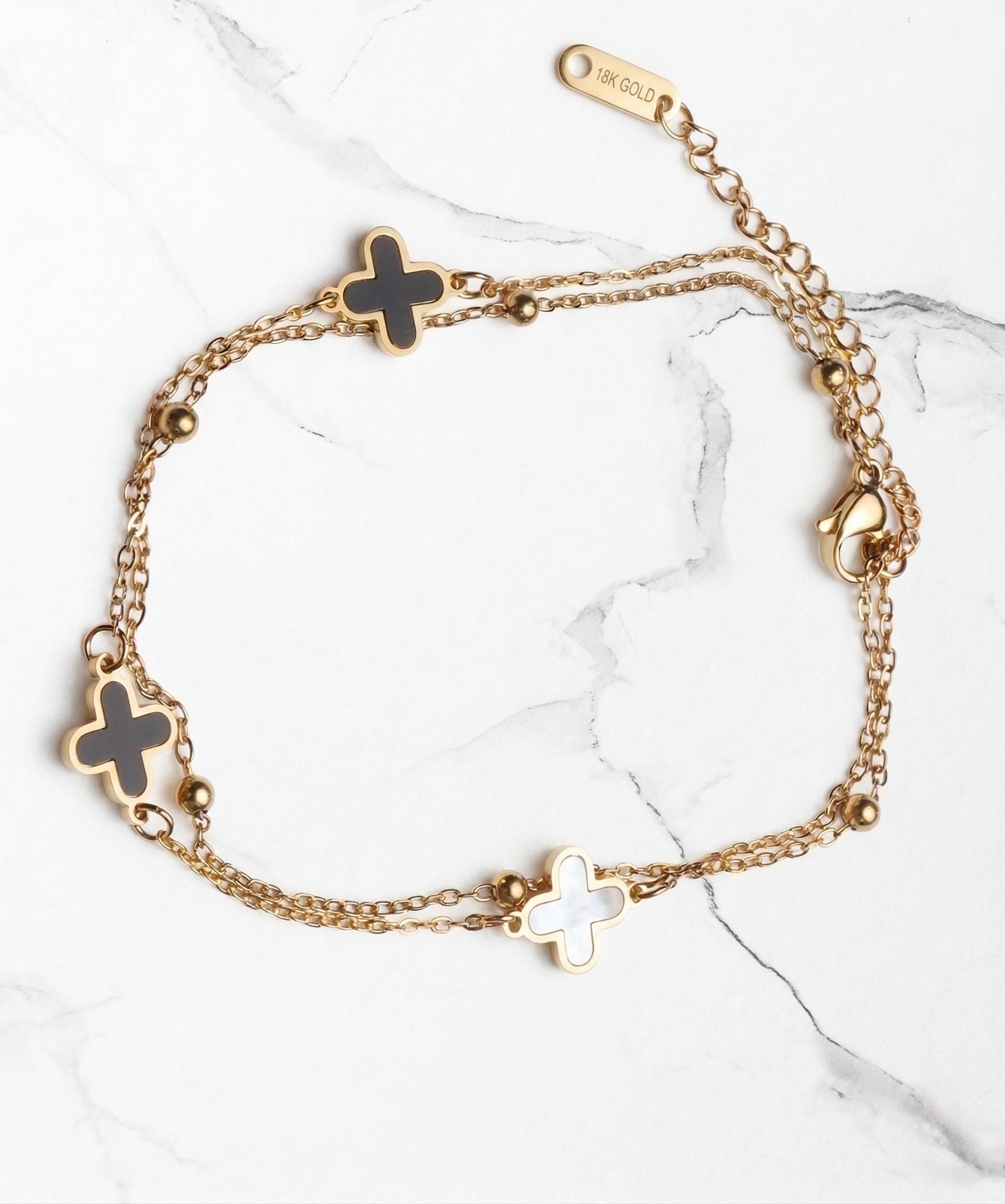 Tobillera trebol en Oro Laminado 18K - Mujer